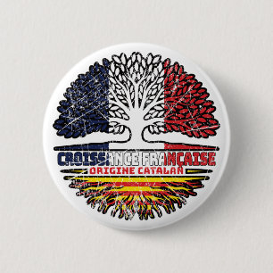 Katalonien Katalonien Fahne der französischen Baum Button