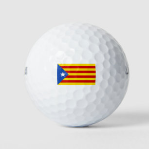 Katalonienflagge Golfball