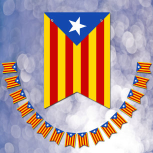Katalonienflagge, Party La Senyera Estelada /Weddi Wimpelkette