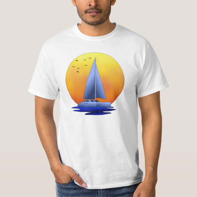 Katamaran-Segeln T-Shirt (Vorderseite)