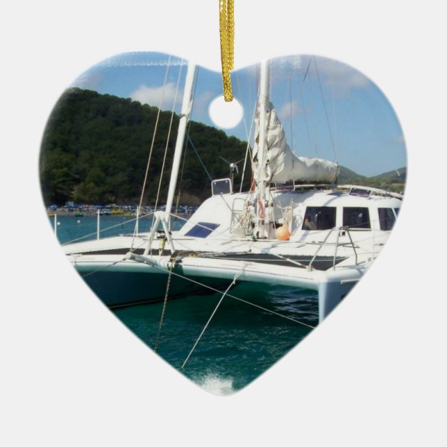 Katamaran-Verzierungen Keramik Ornament (Vorne)