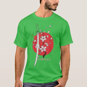 Katana Sakura Japanische Blume Cherry Blossom Japa T-Shirt