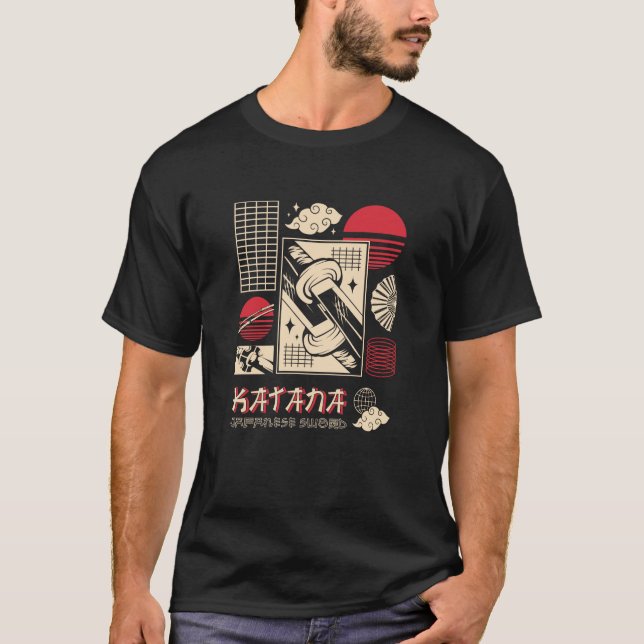 Katana Samurai Warrior Japanese Streetwear T-Shirt (Vorderseite)