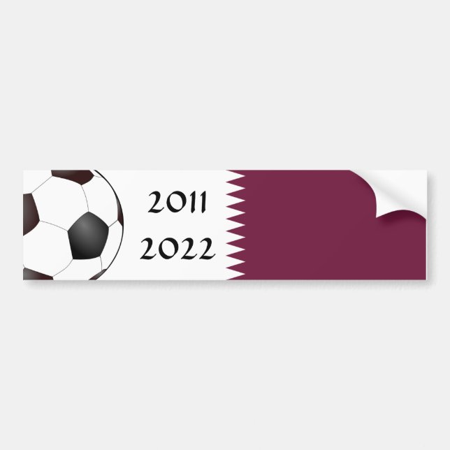 Katar 2011 & 2022 Fußball Autoaufkleber (Vorne)
