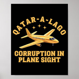 Katar-a-lago Korruption in Flugzeuge Sight Anti-Tr Poster