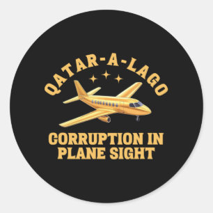 Katar-a-lago Korruption in Flugzeuge Sight Anti-Tr Runder Aufkleber