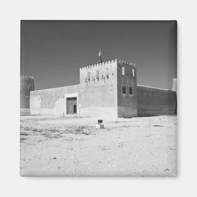 Katar, Al Zubarah. Al-Zubara Fort (geb.1938) Magnet (Vorne)