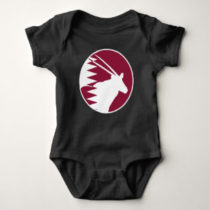 Katar Arabian oryx Qatari Nationale Tierflagge Baby Strampler