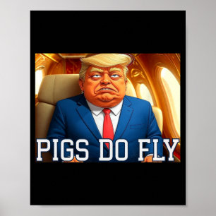 Katar ein Lago gegen Trump Katar Flugzeug Schweine Poster