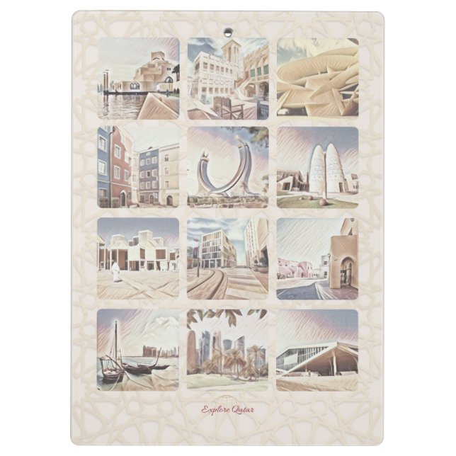 Katar erkunden klemmbrett (Rückseite)
