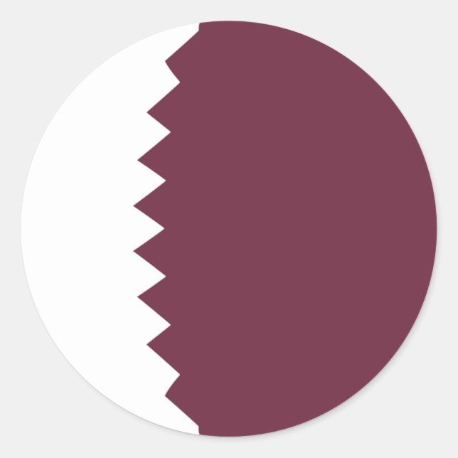 Katar Fisheye Flag Sticker (Vorderseite)