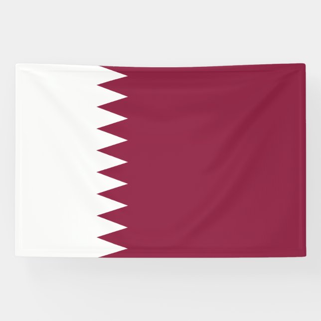 Katar-Flag Banner (Horizontal)