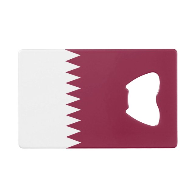 Katar-Flag Geldbeutel Flaschenöffner (Vorderseite (Horizontal))