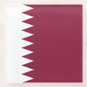 Katar-Flag Glasuntersetzer