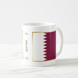 Katar Flag + Map-Tasse Kaffeetasse