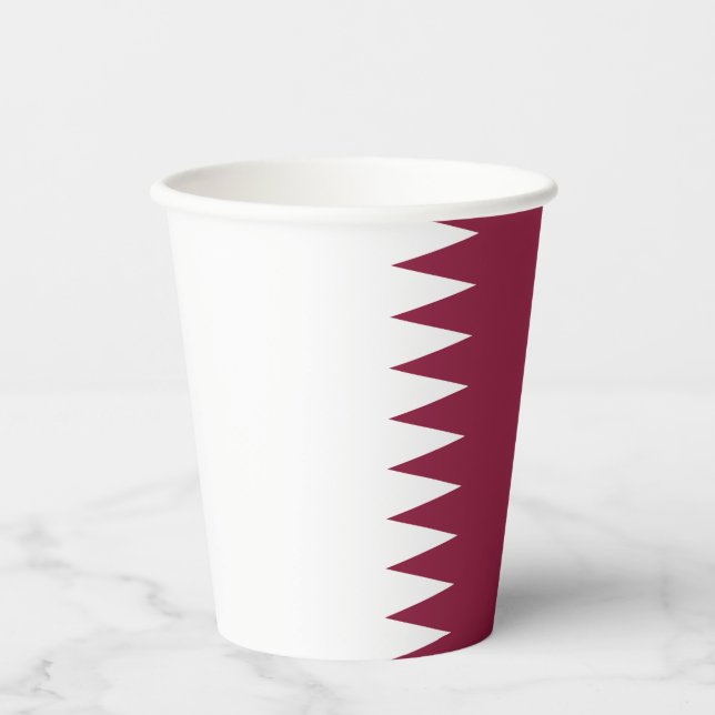 Katar-Flag Pappbecher (Vorderseite)