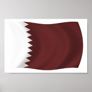 Katar Flag Poster Print