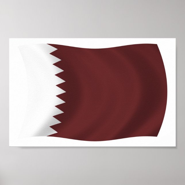Katar Flag Poster Print (Vorne)