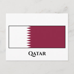 Katar-Flag Postkarte
