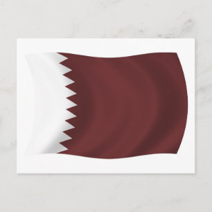 Katar-Flag-Postkarte Postkarte