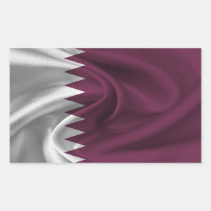 Katar-Flag Rechteckiger Aufkleber