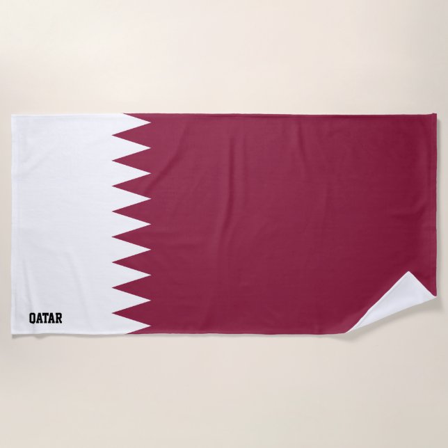 Katar Flag Splendid Patriotic Strandtuch (Vorderseite)