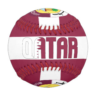 Katar Flag und Wappen Patriotisch Baseball