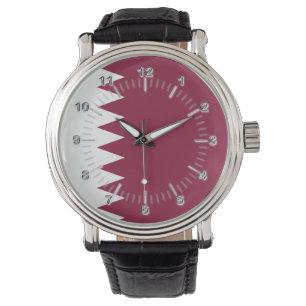 Katar-Flagge Armbanduhr