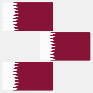 Katar-Flagge Etiketten