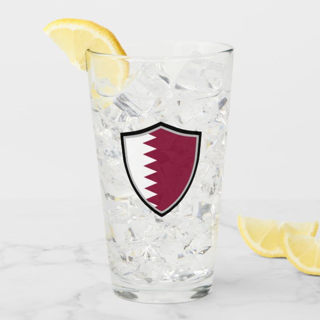 Katar-Flagge Glas (Vorderseite Ice)