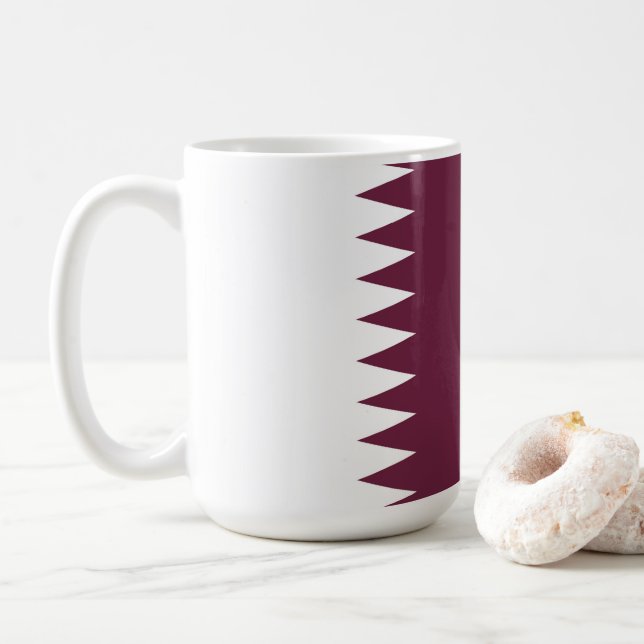 Katar-Flagge Kaffeetasse (Mit Donut)