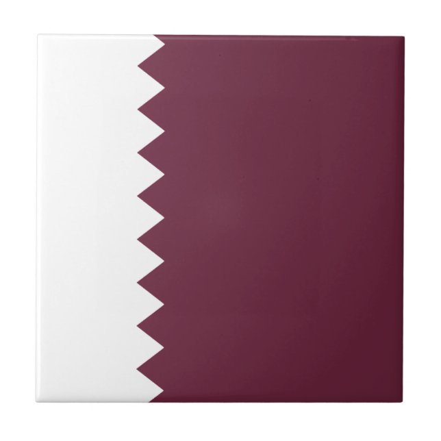 Katar-Flagge Keramikfliese (Vorderseite)