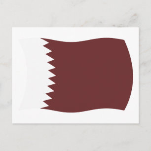 Katar-Flagge Postkarte