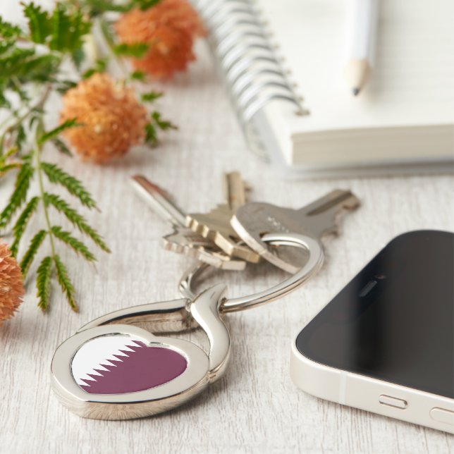 Katar-Flagge Schlüsselanhänger (Seite)