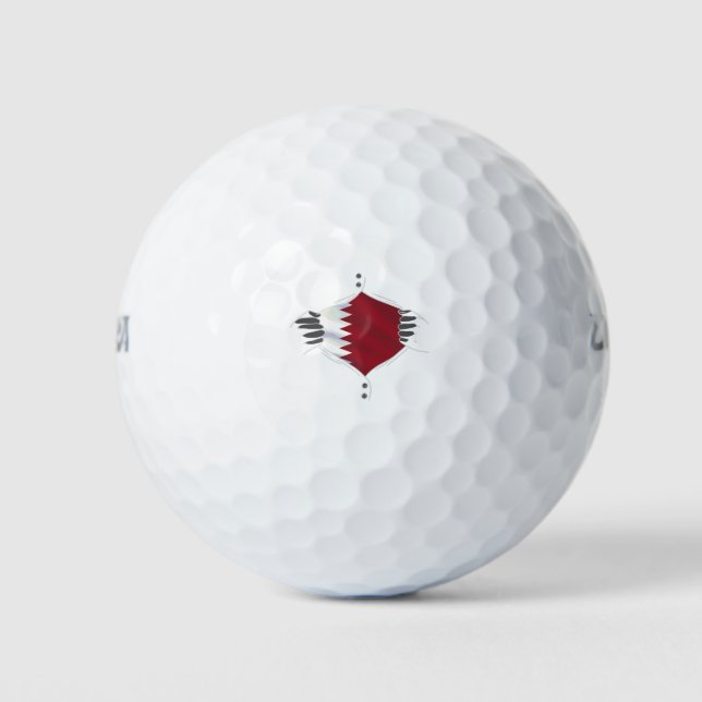 Katar-Flagge stolz Golfball (Vorderseite)
