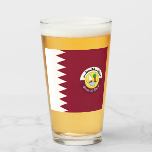 Katar-Flaggenemblem     Glas