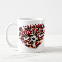Katar Fußball-Fan-Tasse | Patriotischer Fußballanh