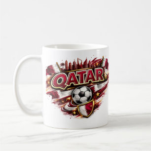 Katar Fußball-Fan-Tasse Patriotischer Fußballanh Kaffeetasse