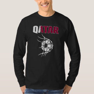 Katar Fußballball Im Netz Tor Unterstützung Katar T-Shirt