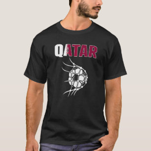 Katar Fußballball Im Netz Tor Unterstützung Katar T-Shirt