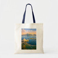 Katar Illustration Reise Kunst Vintage
