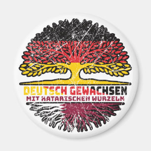Katar Katarisch Deutsch Deutschland Baum Wurzel Magnet