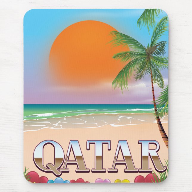 Katar-Reiseposter Mousepad (Vorne)
