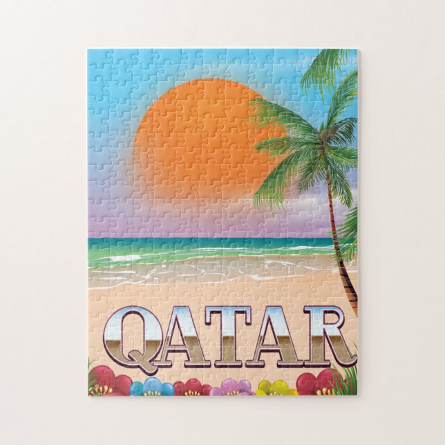 Katar-Reiseposter Puzzle (Vertikal)
