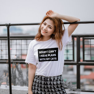 KATASTROPHE ICH KANN KEINE PLÄNE MIT KATZEN-T - SH T-Shirt