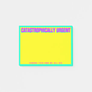 KATASTROPHISCHER URGENT (gelb) Post-it Klebezettel