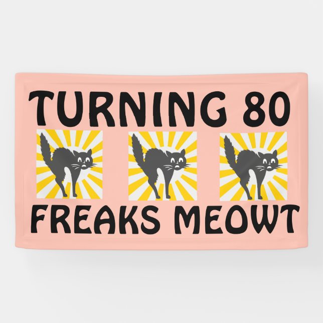 KATBANNER DER 80. GEBURTSTAG BANNER (Horizontal)