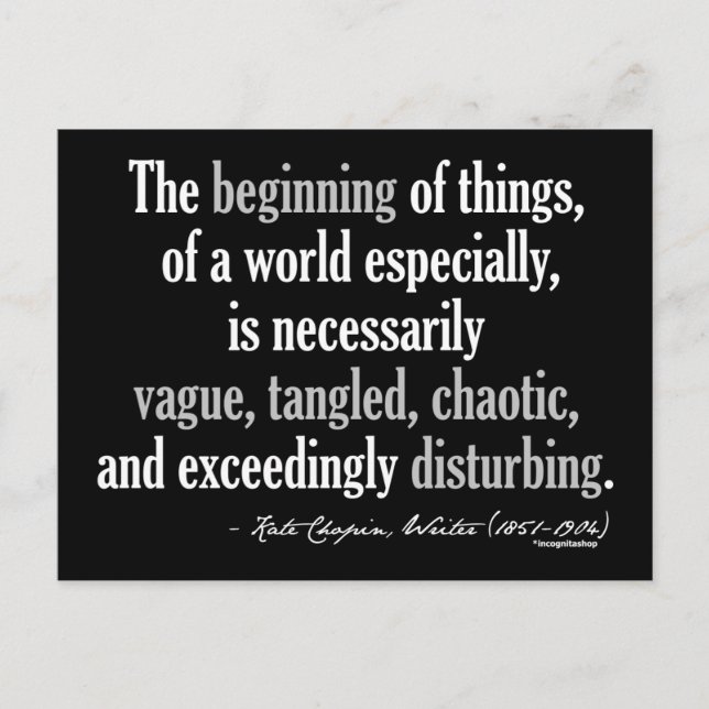 Kate Chopin Zitat Postkarte (Vorderseite)
