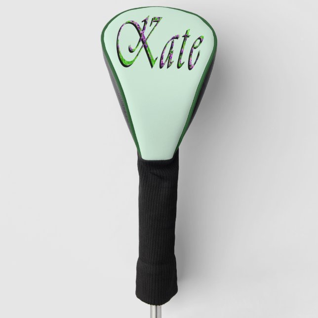 "Kate" Florales Lavendel Kate Name, Golf Headcover (Vorderseite)