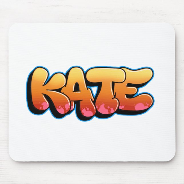 Kate Graffiti Style Merch! Individuelle Name Kate Mousepad (Vorne)